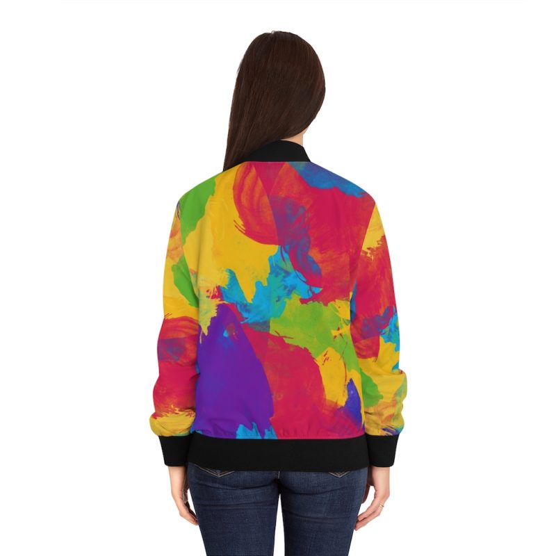 Watercolor Women's Bomber Jacket - Image 4