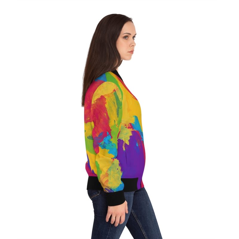 Watercolor Women's Bomber Jacket - Image 5