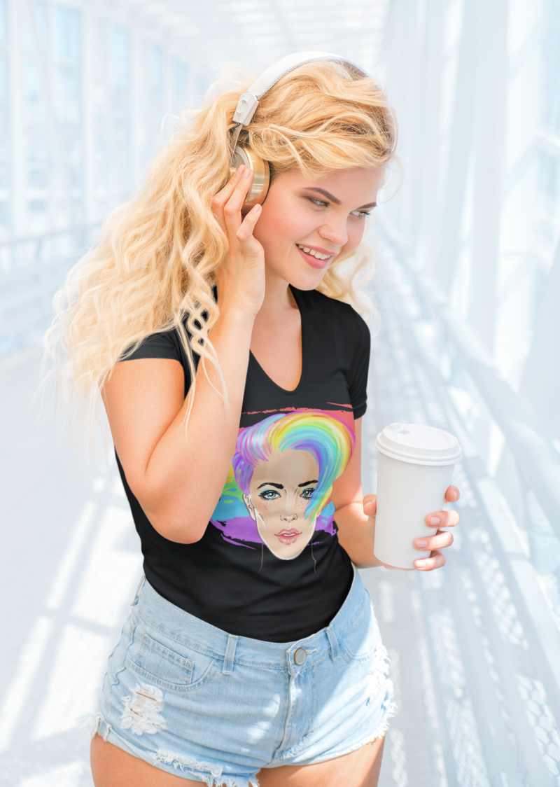 Queer PRIDE: Unisex Jersey Short Sleeve V-Neck Tee - Image 6