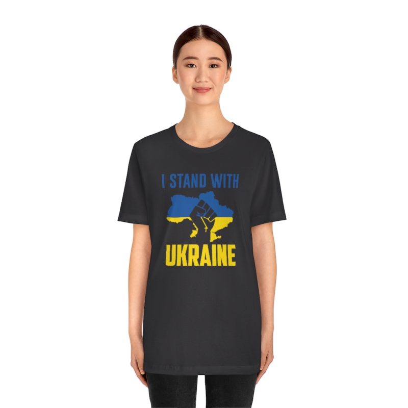 I Stand with Ukraine - Unisex Jersey Short Sleeve Tee - Image 11