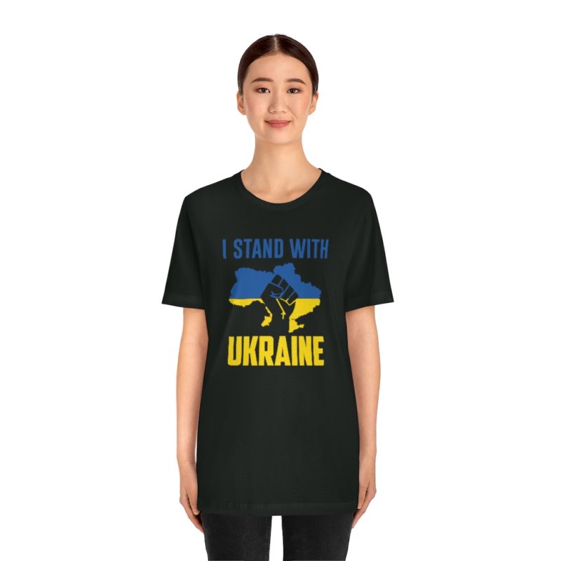I Stand with Ukraine - Unisex Jersey Short Sleeve Tee - Image 2