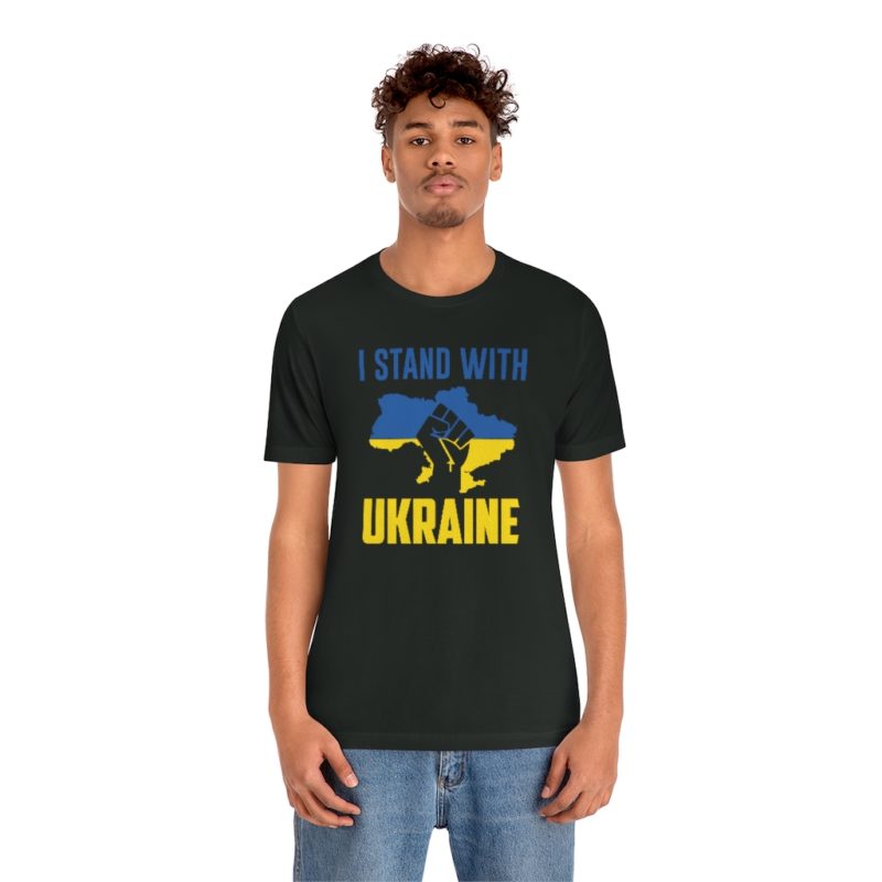 I Stand with Ukraine - Unisex Jersey Short Sleeve Tee - Image 3