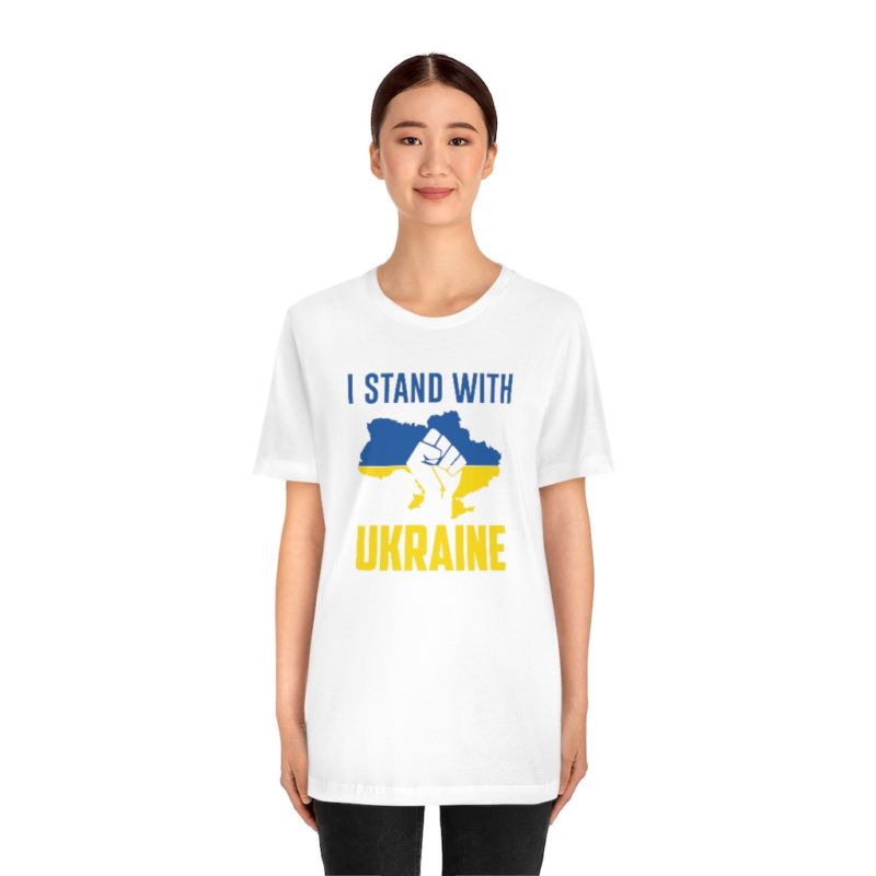 I Stand with Ukraine - Unisex Jersey Short Sleeve Tee - Image 5