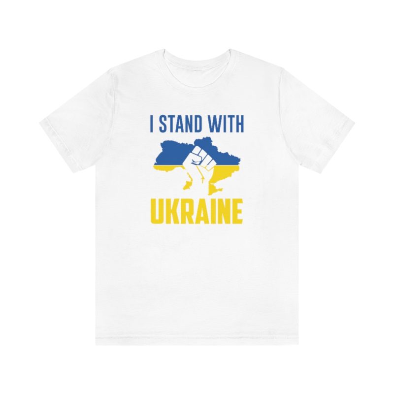 I Stand with Ukraine - Unisex Jersey Short Sleeve Tee - Image 4