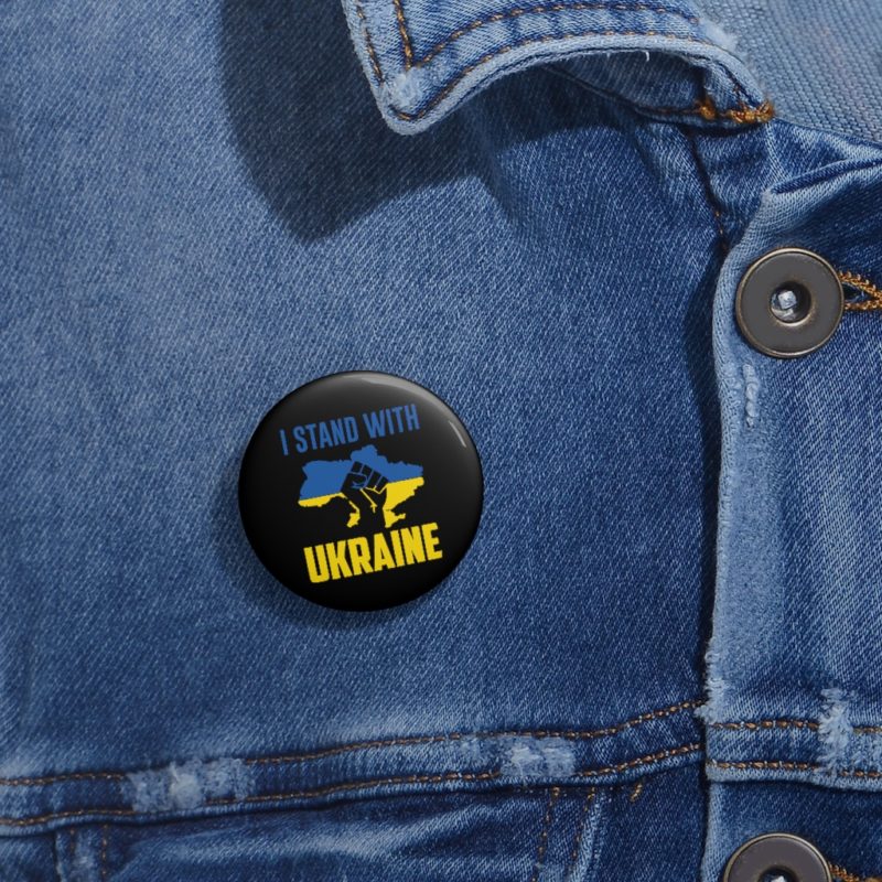 I Stand with Ukraine  Pin Buttons - Image 4