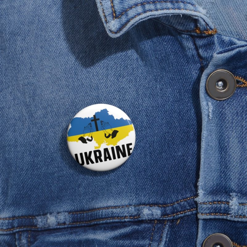 Pray for Ukraine Pin Buttons - Image 4