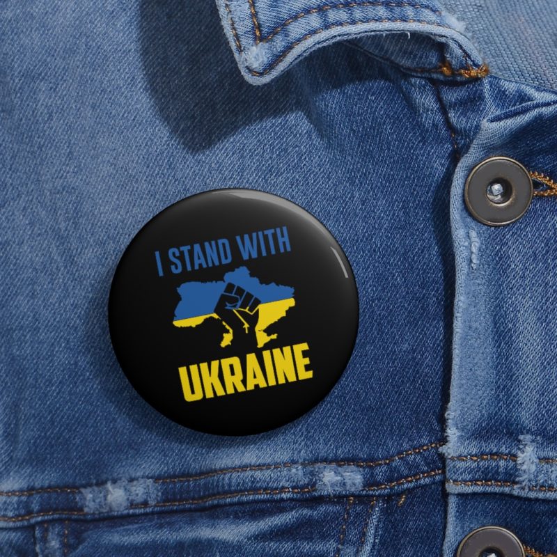 I Stand with Ukraine  Pin Buttons - Image 6