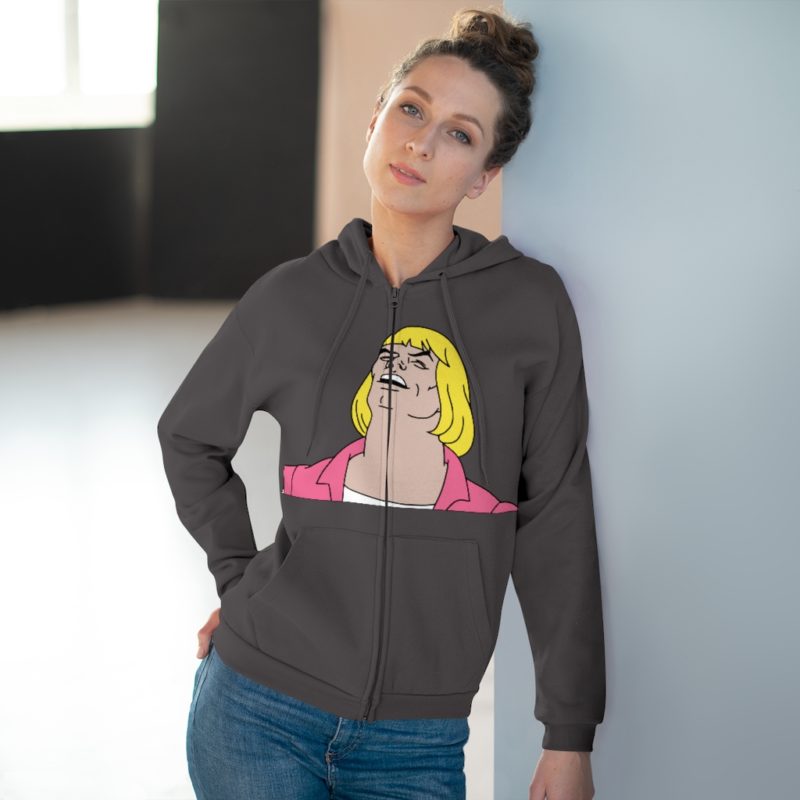 He-Man Laughs Retro Cartoon Unisex Hooded Zip Sweatshirt - Image 5