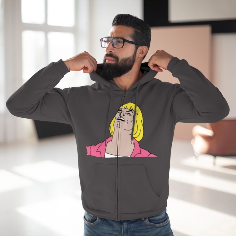 He-Man Laughs Retro Cartoon Unisex Hooded Zip Sweatshirt