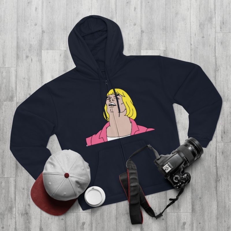 He-Man Laughs Retro Cartoon Unisex Hooded Zip Sweatshirt - Image 7
