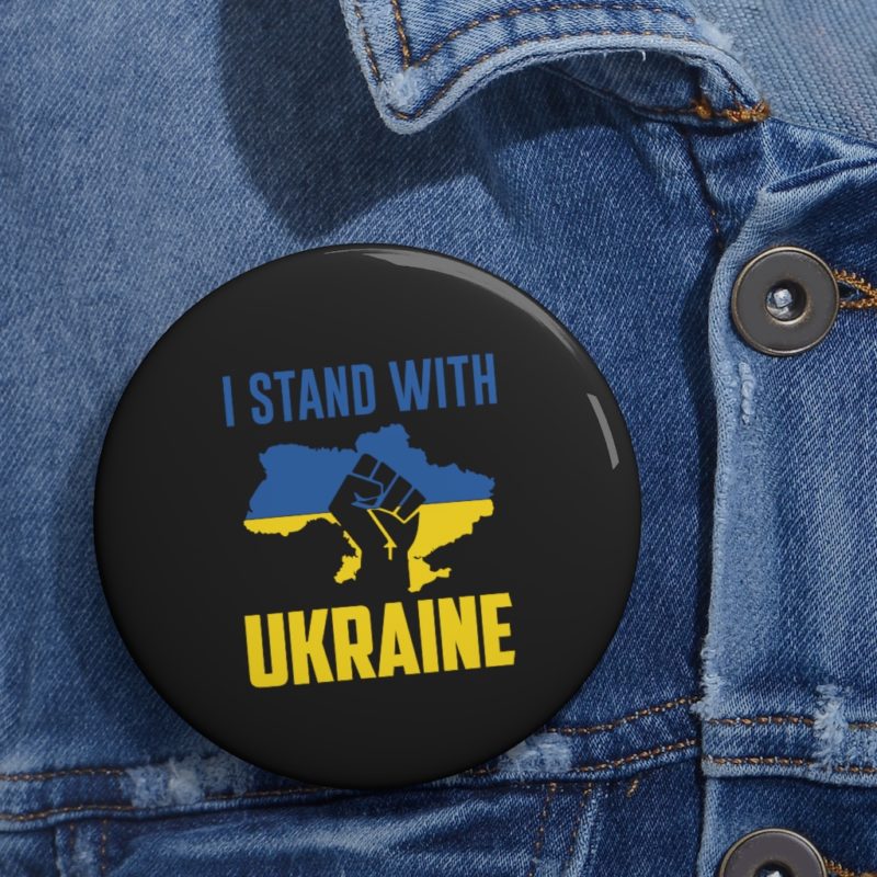 I Stand with Ukraine  Pin Buttons - Image 2