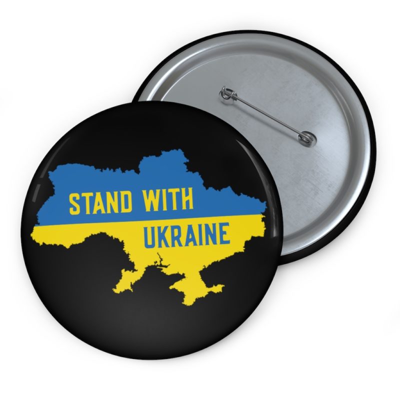 Stand with Ukraine Pin Buttons