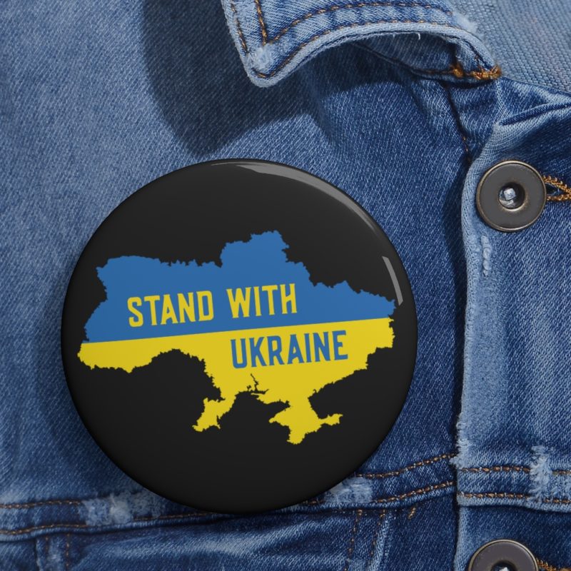 Stand with Ukraine Pin Buttons - Image 2