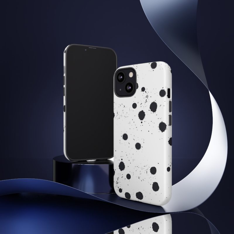 Black splattered dots - Phone Cases - Image 4