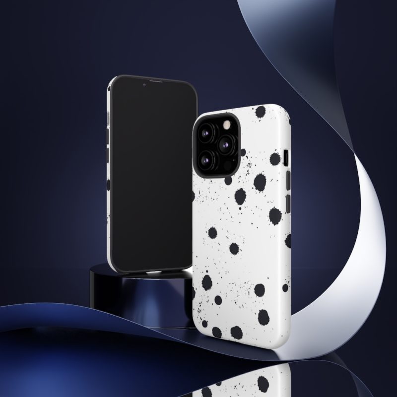 Black splattered dots - Phone Cases - Image 28