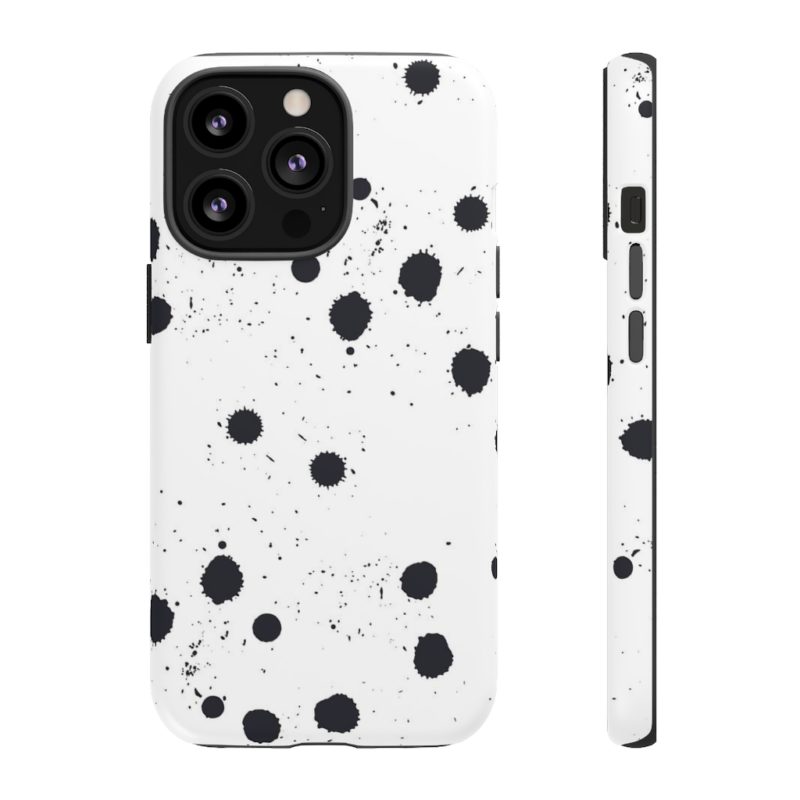 Black splattered dots - Phone Cases - Image 27