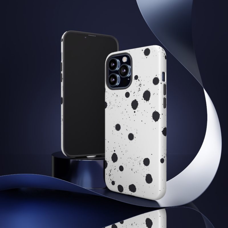 Black splattered dots - Phone Cases - Image 46