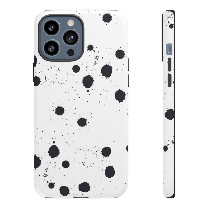 Black splattered dots - Phone Cases - Image 45