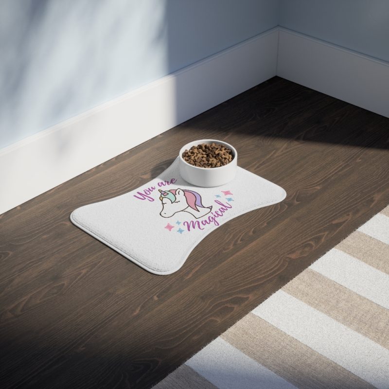 You Are Magical Unicorn Pet Feeding Mat - White - Image 3