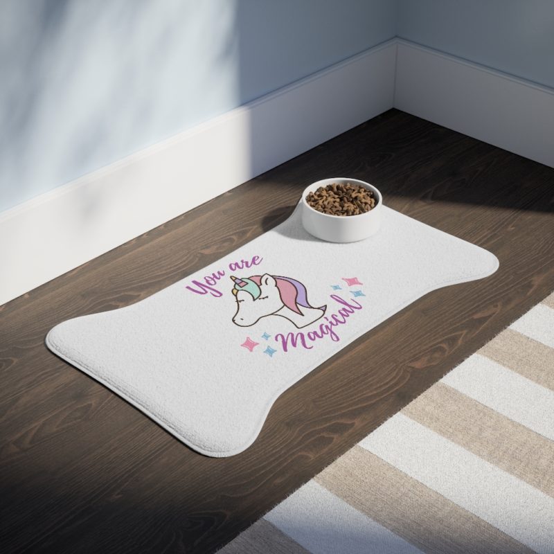 You Are Magical Unicorn Pet Feeding Mat - White - Image 7