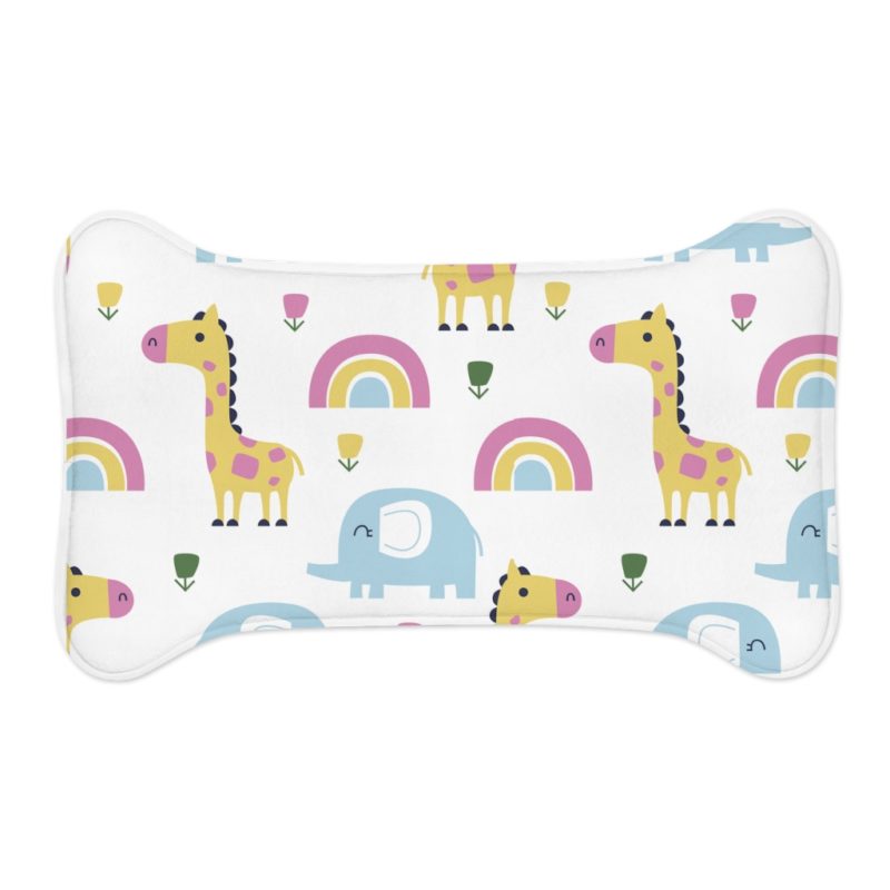 Rainbows, Giraffes, & Elephants Pet Feeding Mat - Image 9