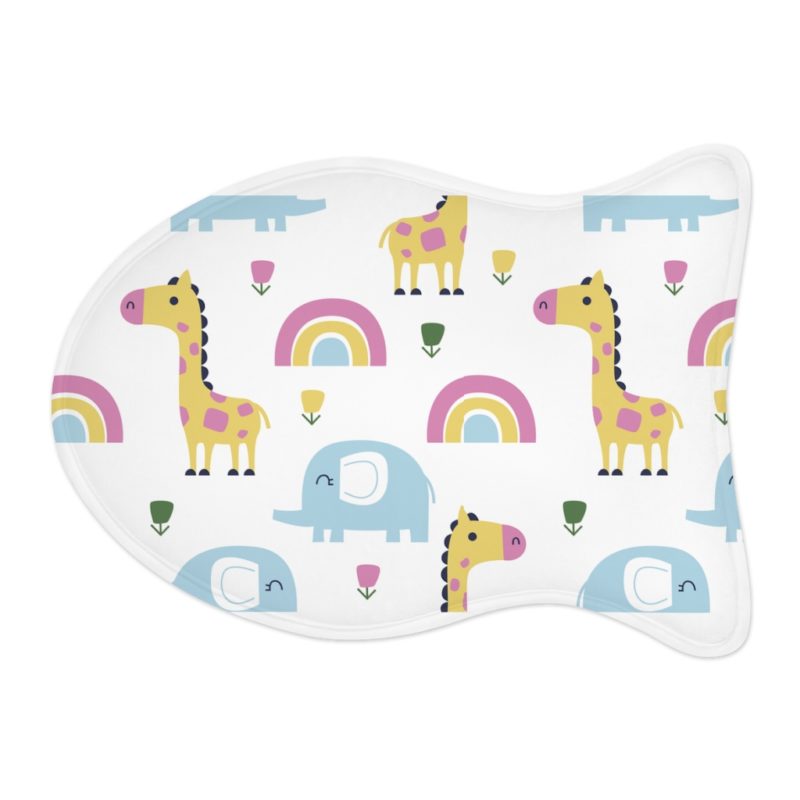 Rainbows, Giraffes, & Elephants Pet Feeding Mat - Image 2