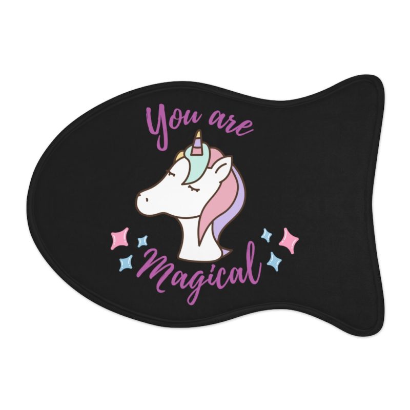 You Are Magical Unicorn Pet Feeding Mat - Black - Image 9
