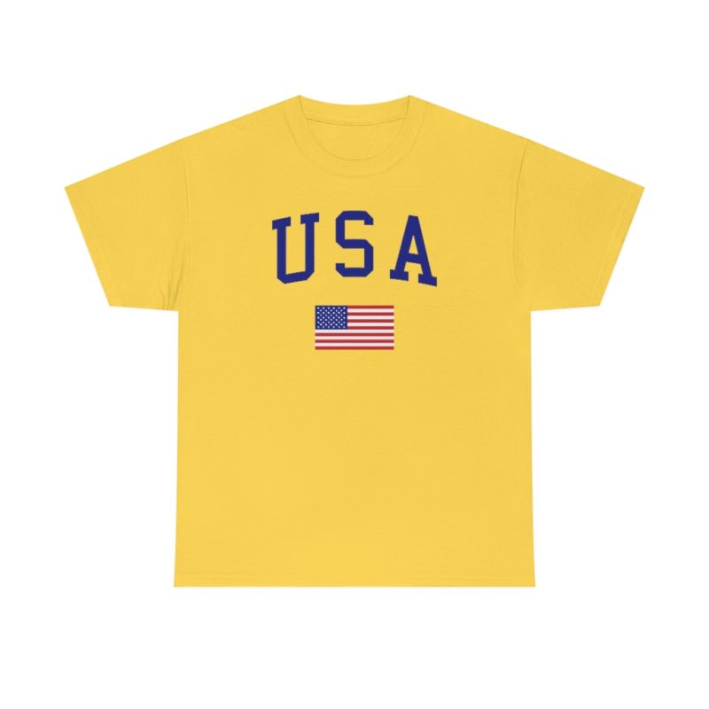 USA All American Unisex Heavy Cotton Tee - Image 26