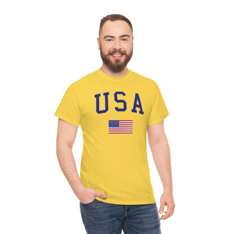 USA All American Unisex Heavy Cotton Tee - Image 29