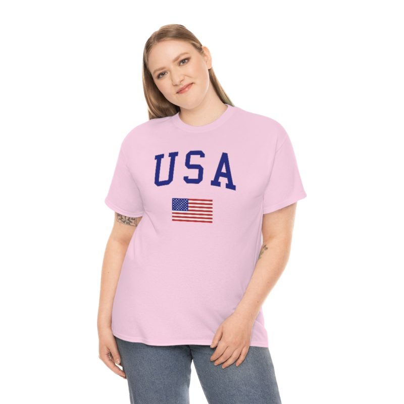 USA All American Unisex Heavy Cotton Tee - Image 43