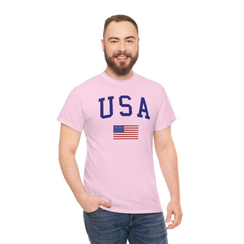USA All American Unisex Heavy Cotton Tee - Image 44