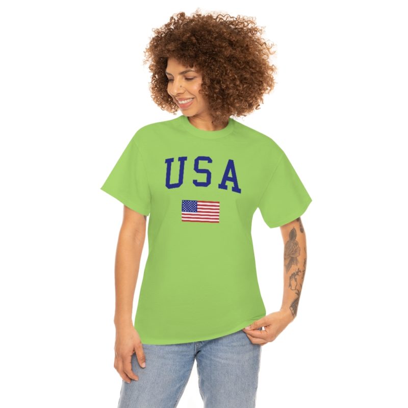 USA All American Unisex Heavy Cotton Tee - Image 32