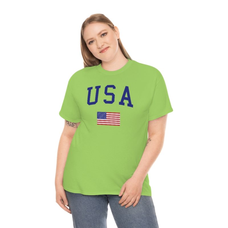 USA All American Unisex Heavy Cotton Tee - Image 33