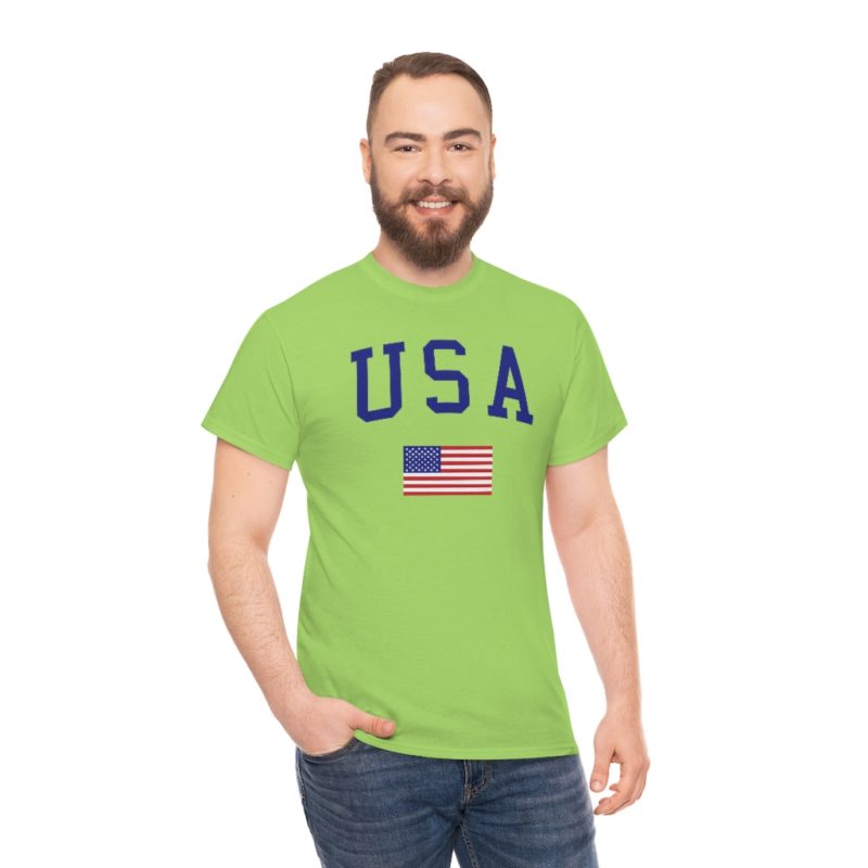 USA All American Unisex Heavy Cotton Tee - Image 34