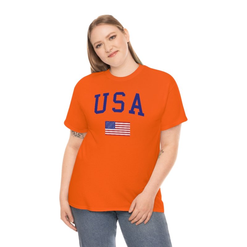 USA All American Unisex Heavy Cotton Tee - Image 18