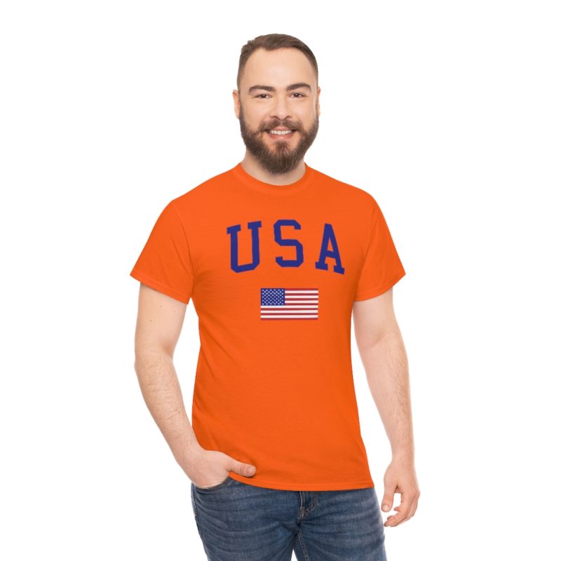 USA All American Unisex Heavy Cotton Tee - Image 19