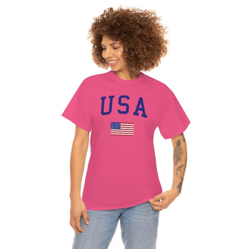 USA All American Unisex Heavy Cotton Tee - Image 47
