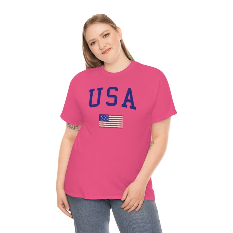 USA All American Unisex Heavy Cotton Tee - Image 48