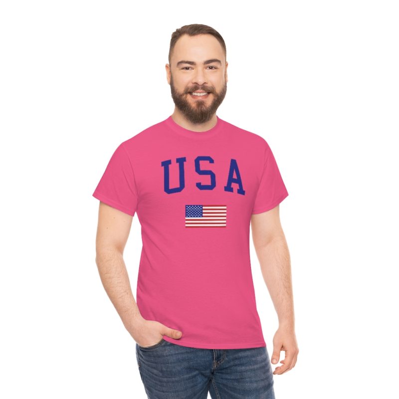 USA All American Unisex Heavy Cotton Tee - Image 49