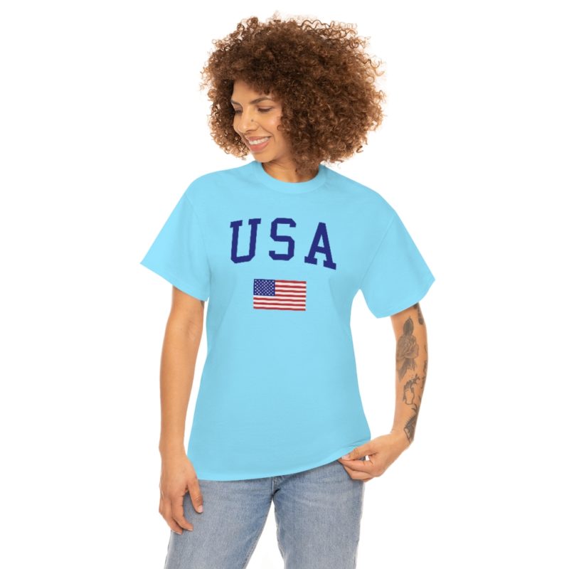 USA All American Unisex Heavy Cotton Tee - Image 37