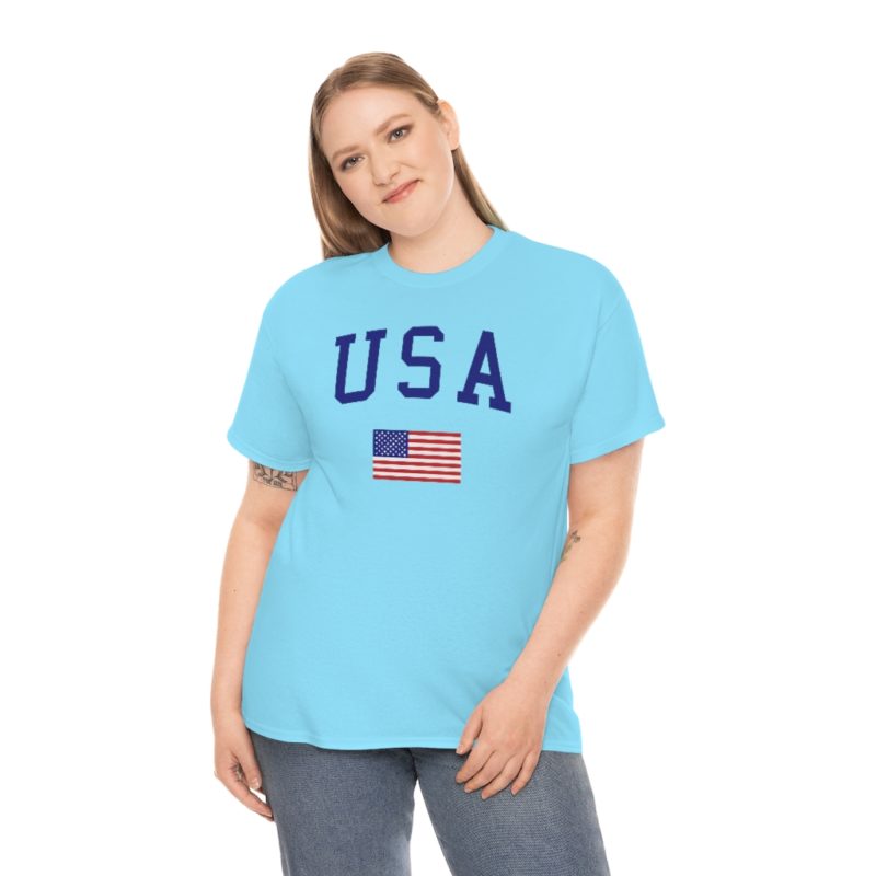 USA All American Unisex Heavy Cotton Tee - Image 38