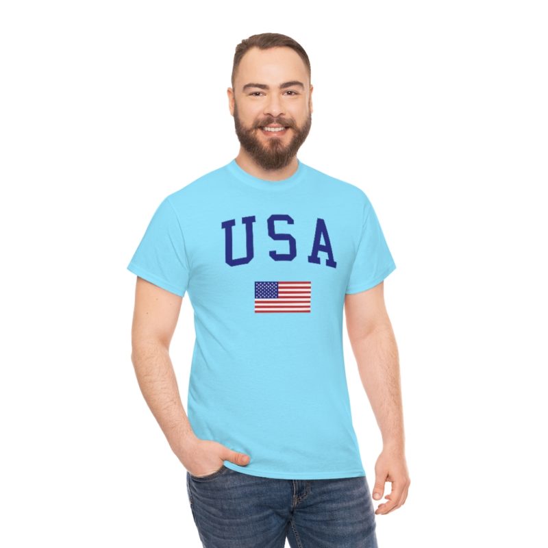 USA All American Unisex Heavy Cotton Tee - Image 39