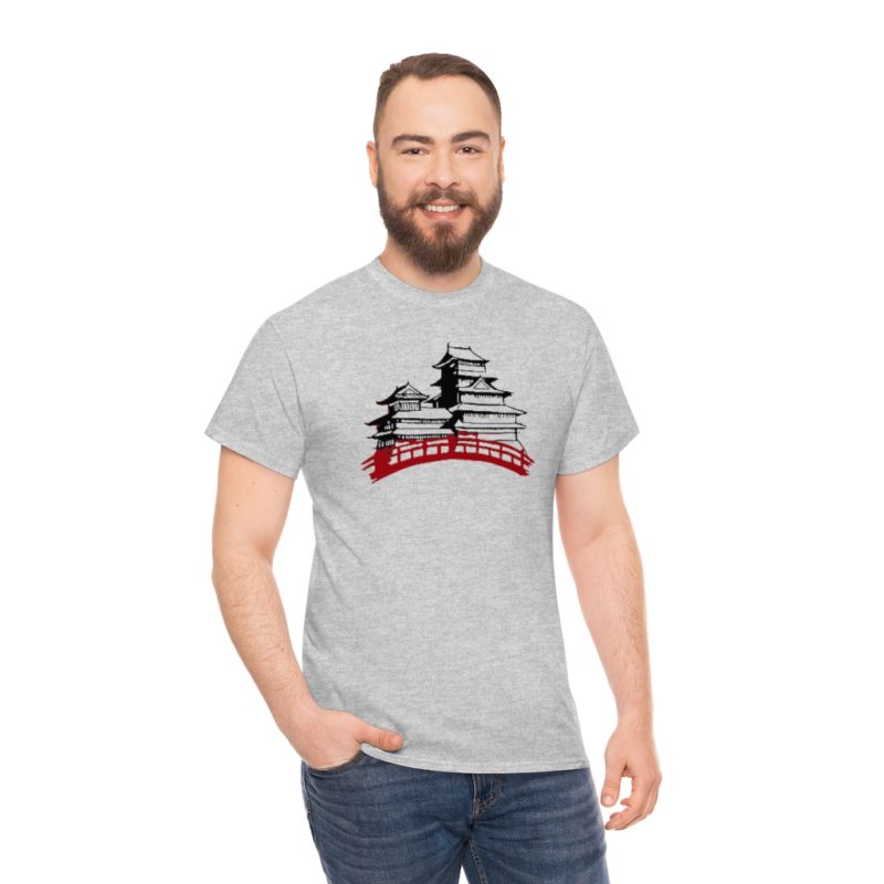 Samurai Village Unisex Heavy Cotton Tee - Image 4