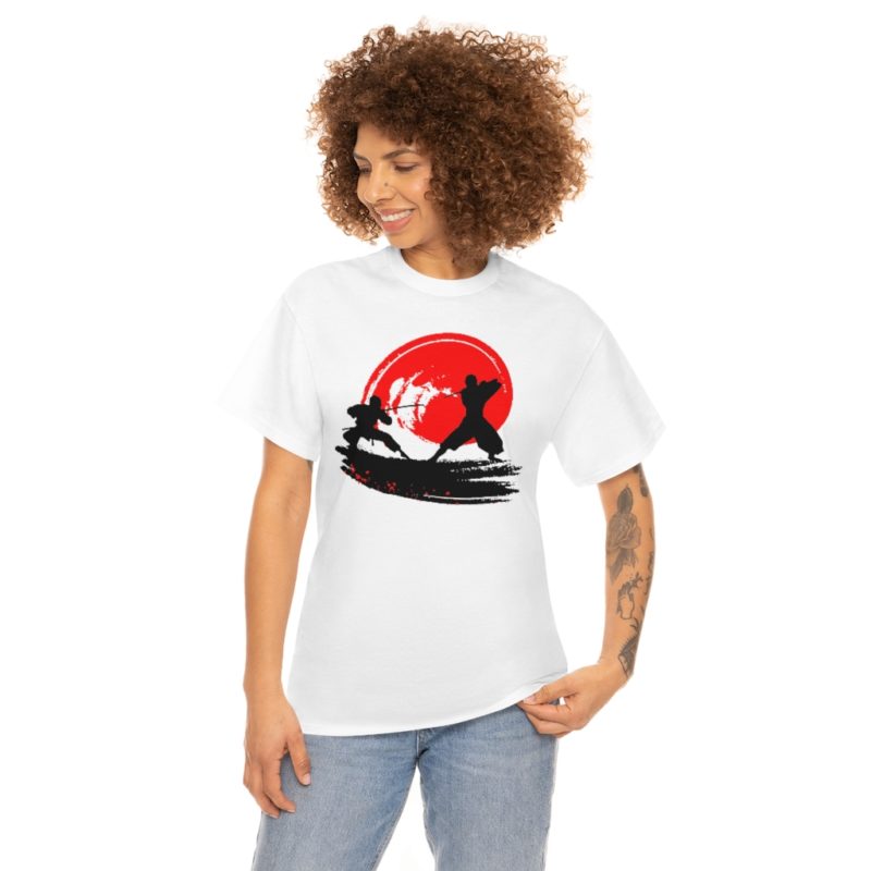 Samurai Fight - Unisex Heavy Cotton Tee - Image 2