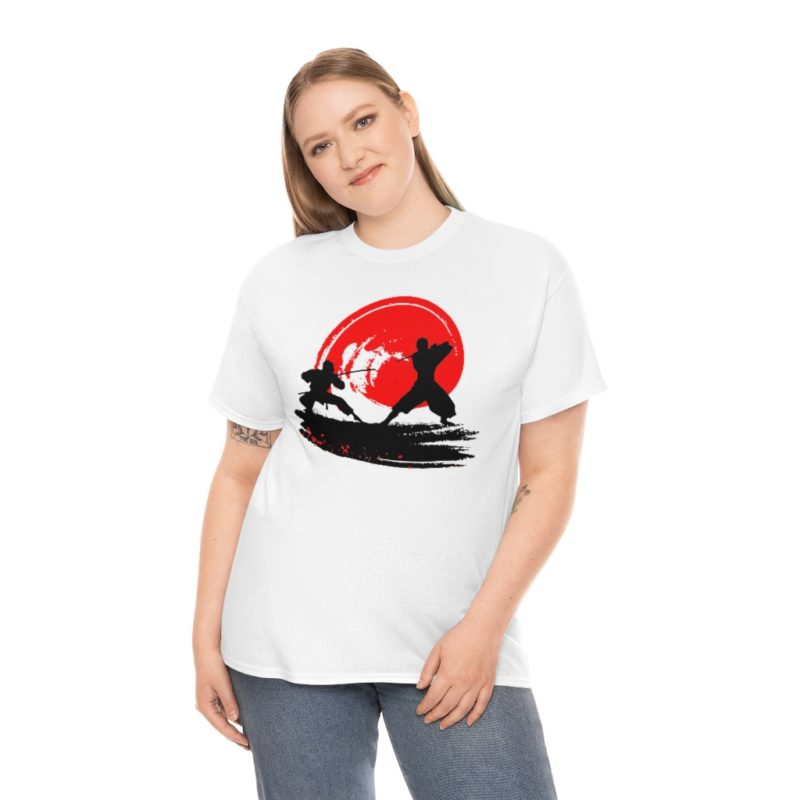 Samurai Fight - Unisex Heavy Cotton Tee - Image 3