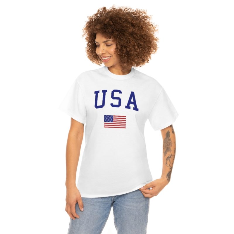 USA All American Unisex Heavy Cotton Tee - Image 2