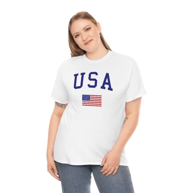 USA All American Unisex Heavy Cotton Tee - Image 3