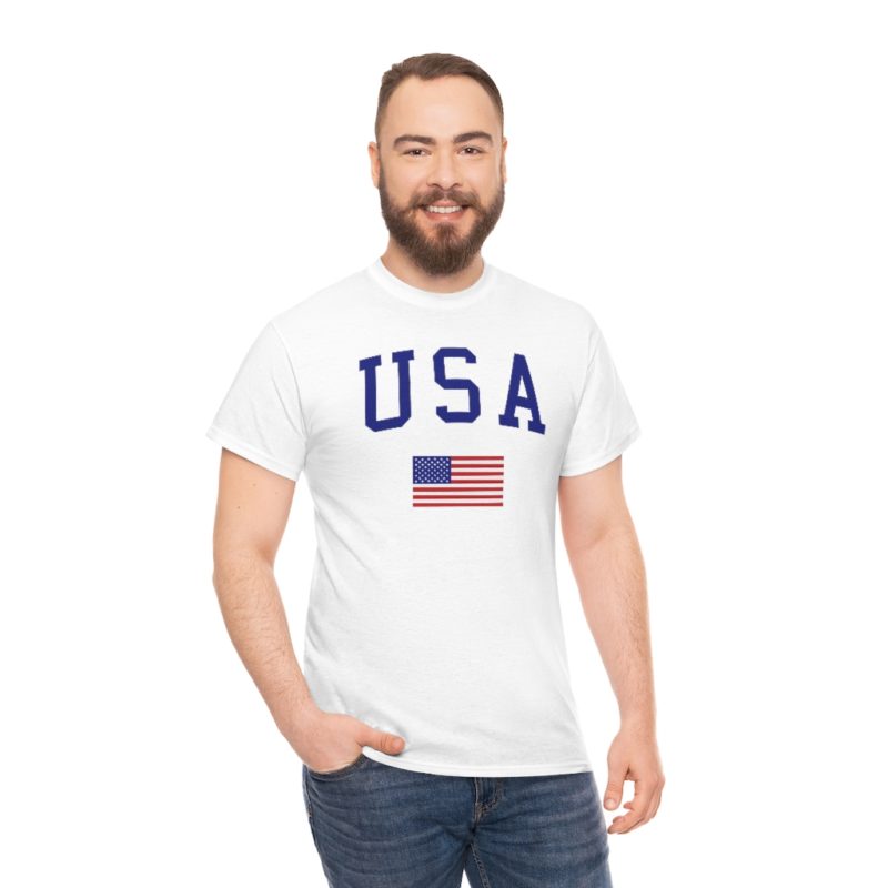 USA All American Unisex Heavy Cotton Tee - Image 4