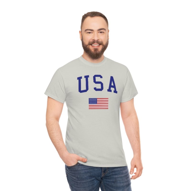 USA All American Unisex Heavy Cotton Tee - Image 14