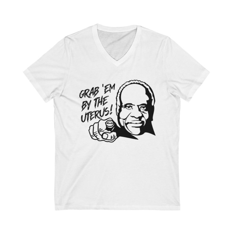 Grab 'Em By The Uterus Unisex Jersey Short Sleeve V-Neck Tee